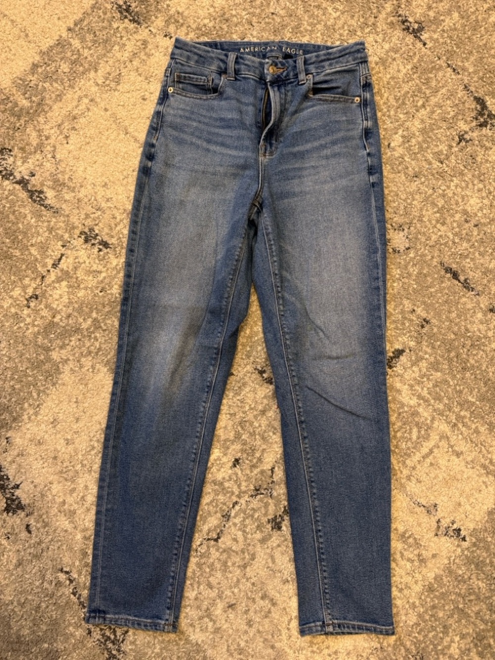 American Eagle Outfitters Dark Blue High-Rise Skinny Jeans